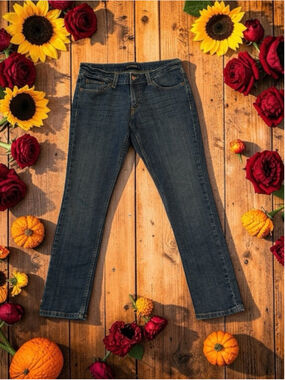Too Superlow 524 Jeans Levis JUNIORS 7 SHORT Blue Distressed Jeans Low-Rise